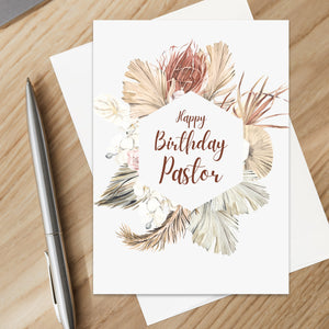 Christian Pastor Happy Birthday Card for Pastor, Minister