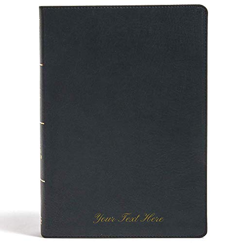 Personalized KJV Super Giant Print Reference Bible Black LeatherTouch Red Letter