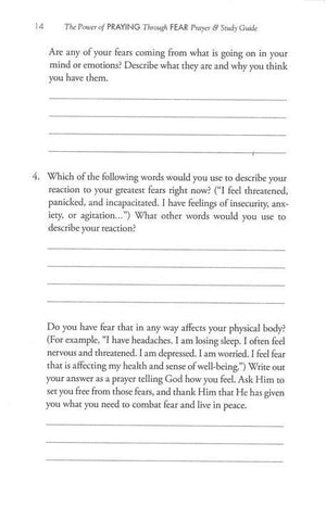 The Power Of Praying Through Fear Prayer and Study Guide - Stormie Omartian