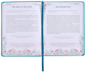 Personalized In The Light of His Glory Gift Book for Women Teal Faux Leather Flexcover