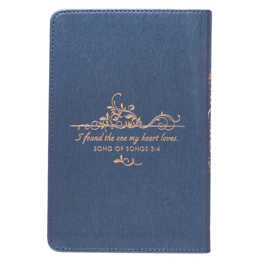 Personalized Devotional Mr. & Mrs. 366 Devotions for Couples Blue Faux Leather