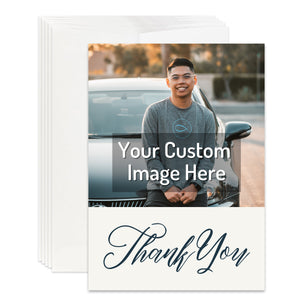 Personalized Thank You Card Custom Your Photo Image Upload Your Text Greeting Card