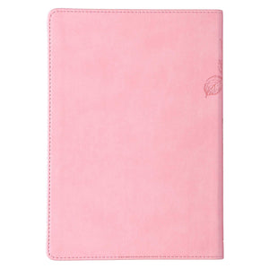 Be Still and Know Psalm 46:10 Slimline Pink Faux Leather Journal