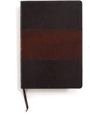 Personalized NKJV Giant Print Reference Bible Saddle Brown LeatherTouch Indexed