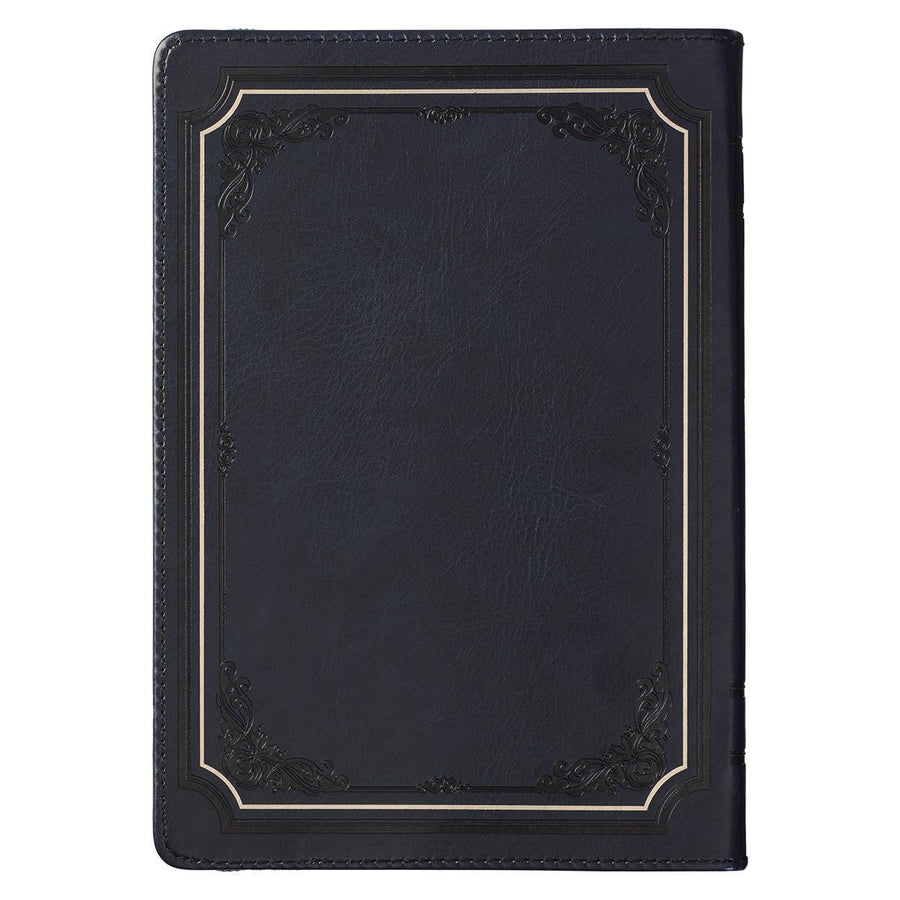 Be Strong & Courageous Black Joshua 1:9 Zippered Journal