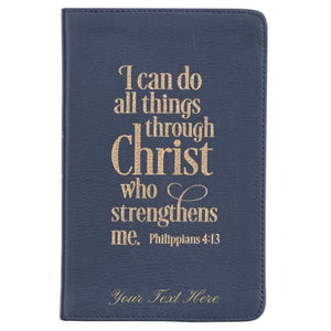 Personalized I Can Do All Things Full Grain Leather Journal Philippians 4:13