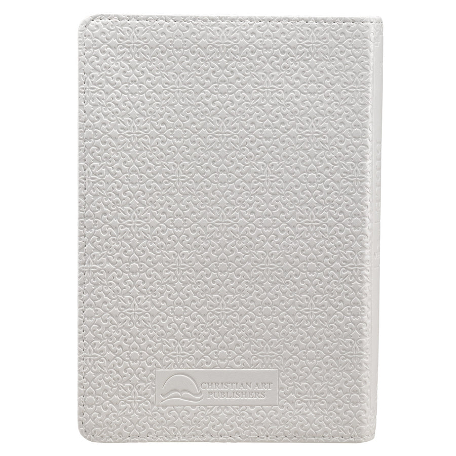 Personalized KJV SMALL Compact Pocket Edition Bible LuxLeather White