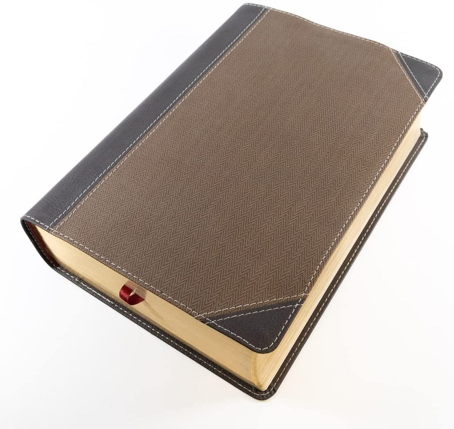 Personalized NKJV Cultural Backgrounds Study Bible Leathersoft Brown Red Letter Edition