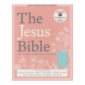 Personalized The Jesus Bible NIV Edition Leathersoft Blue