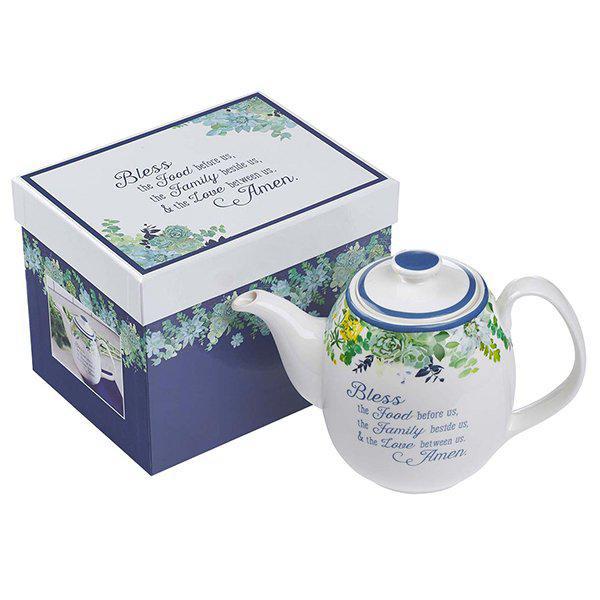 Bless the Food Before Us Teapot