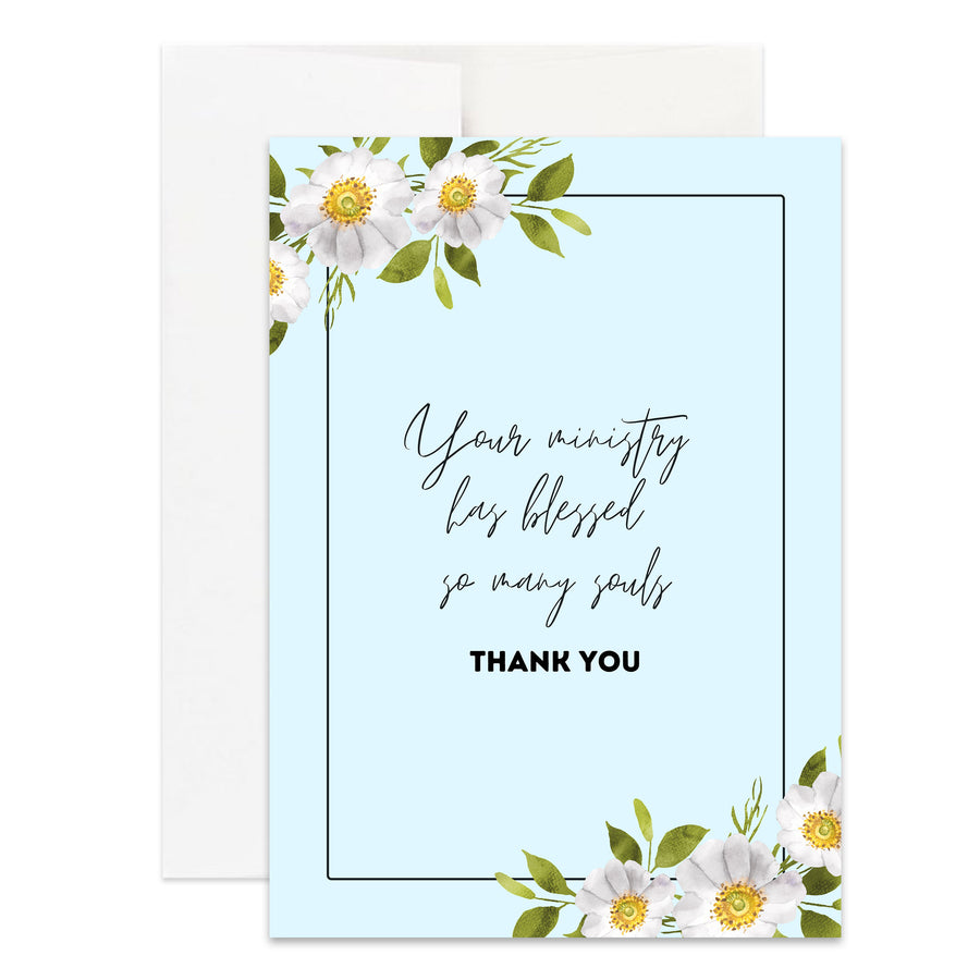 Ministry Appreciation Card for Pastor, Minister, Church Staff, Volunteers, Ministry Appreciation Gift Card for Ministers