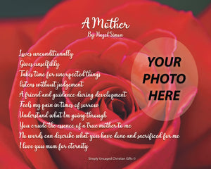 A Mother Personalized Photo Poem