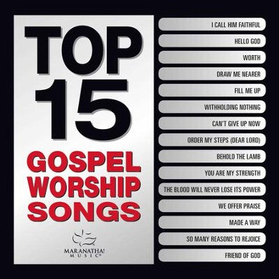 Top 15 Gospel Worship Songs CD