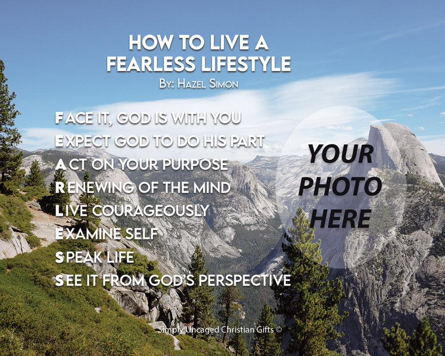 How To Live A Fearless Lifestyle Personalized Photo Poem