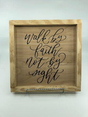 Walk By Faith Not By Sight Wood Decor