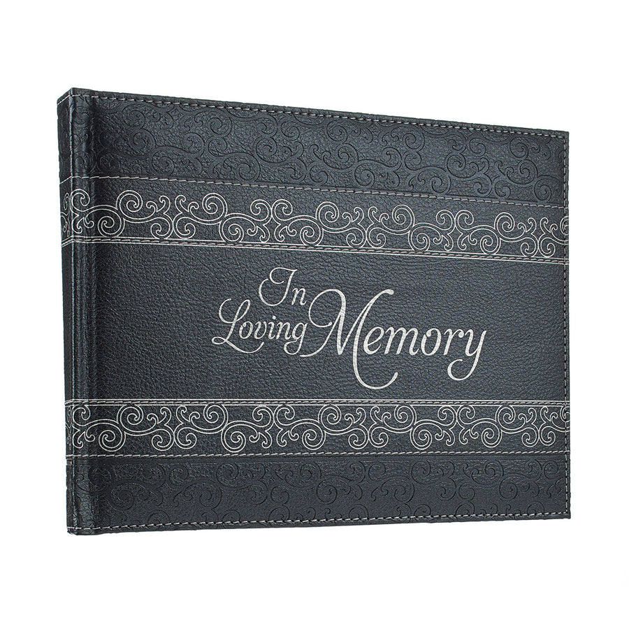 In Loving Memory Charcoal Guest Book Memory Book