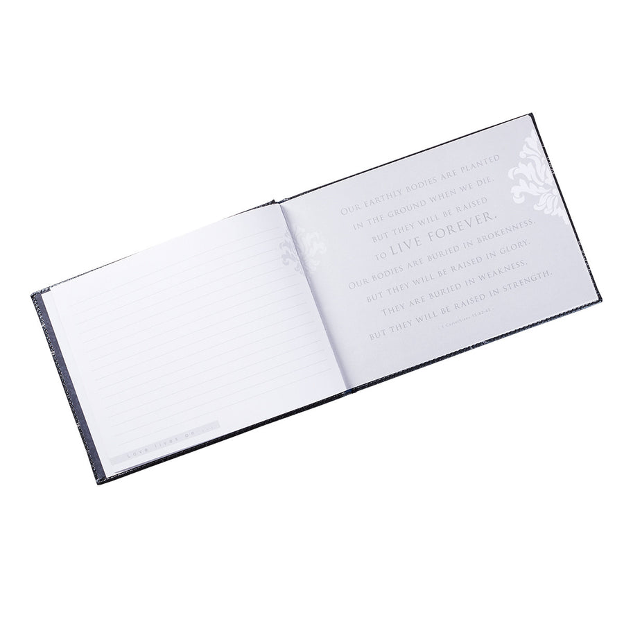 In Loving Memory Charcoal Guest Book Memory Book