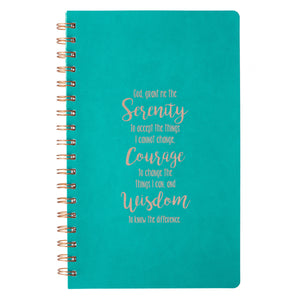 Teal Serenity Prayer Notebook