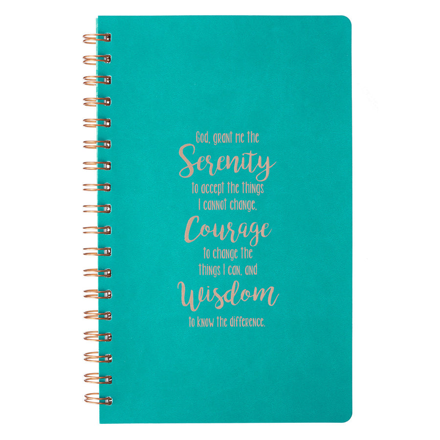 Teal Serenity Prayer Notebook