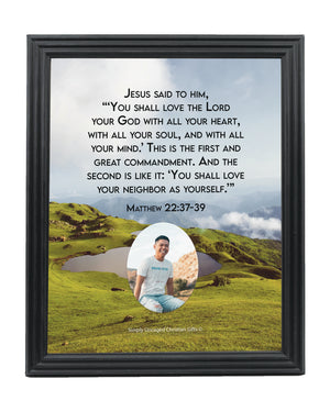 Matthew 22:37-39 Personalized Photo Verse