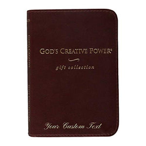 Personalized with Custom Text God's Creative Power Gift Collection Leather Bound Brown