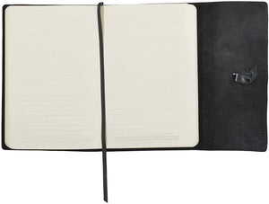 Personalized Black Classic Full Grain Leather Writing Journal/Notebook