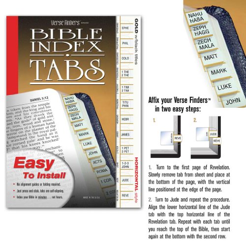 Versefinders Bible Index Tabs - Gold, Horizontal