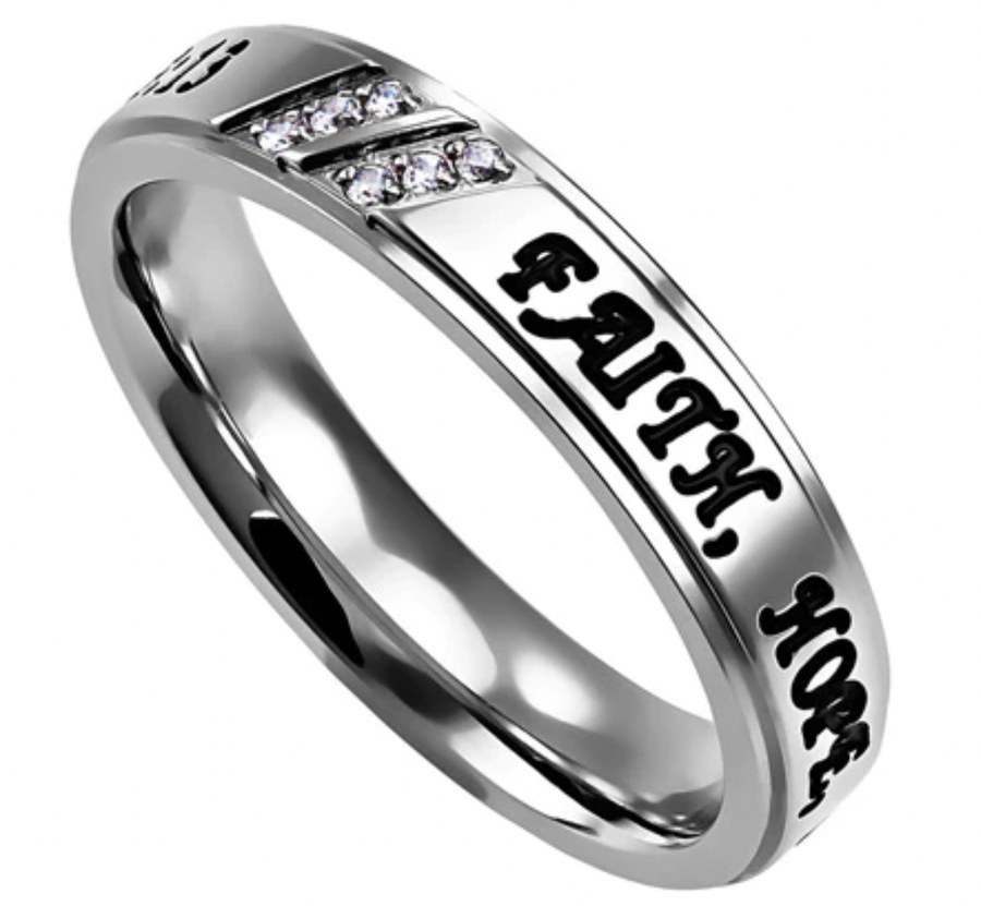 Faith, Hope, Love 1 Corinthians 13:13 Women's Ring