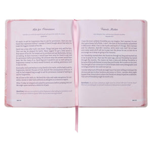 Rest in Me Pink Faux Leather Devotional - Lina Abujamra