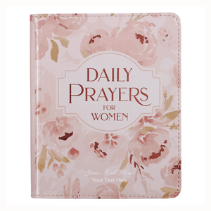 Personalized Custom Text Your Name Daily Prayers for Women Devotional Pink Floral Faux Leather