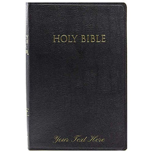 Personalized KJVER Thinline Bible/Large Print Genuine Leather Black