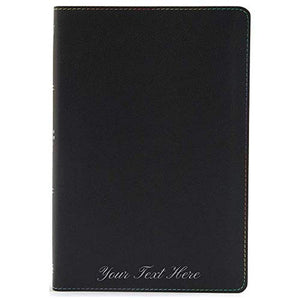 Personalized KJV Rainbow Study Bible Black LeatherTouch