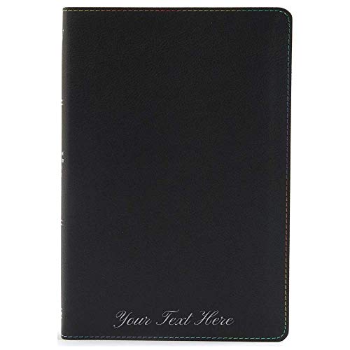 Personalized KJV Rainbow Study Bible Black LeatherTouch