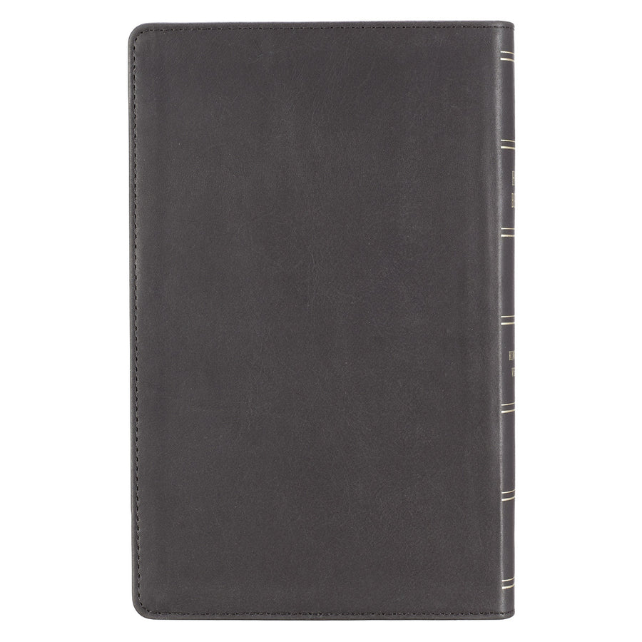 Personalized Bible KJV Giant Print Holy Bible Full Grain Premium Leather Thumb Index Black