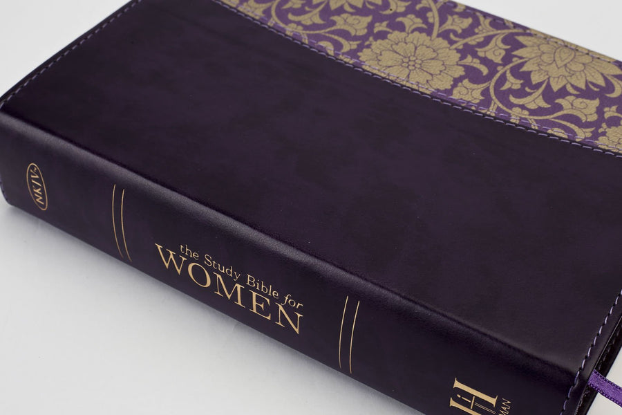 Personalized NKJV The Study Bible for Women LeatherTouch Indexed Plum & Lilac