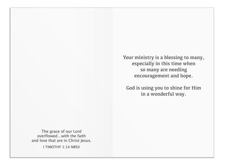 Thank You For Your Service Ministry Cards, Assorted Box of 12 Greeting Cards