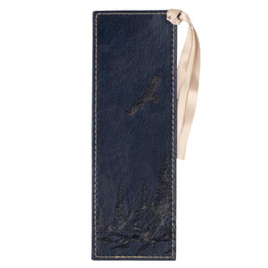 Strength Isaiah 40:31 Navy Blue Faux Leather Bookmark