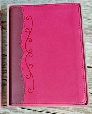 Personalized NKJV Compact Ultrathin Bible for Teens Fuchsia LeatherTouch