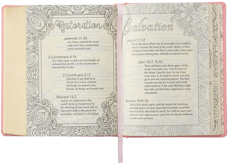 Personalized KJV My Promise Bible Pink Faux Leather Hardcover