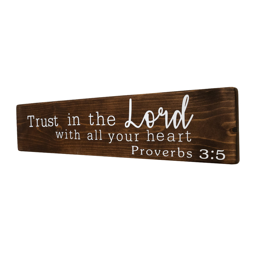 Proverbs 3:5 Trust in The Lord with All Your Heart Wood Decor