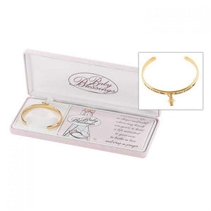 Jesus Loves Me Gold Plated Baby Bracelet