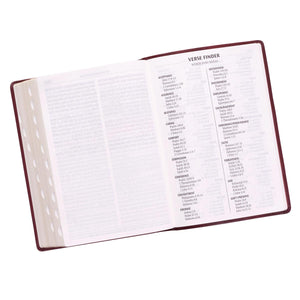 Personalized KJV Bible Super Giant Print King Indexed LuxLeather Burgundy