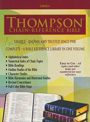 Personalized KJV Thompson Chain Reference Bible Burgundy Bonded Leather