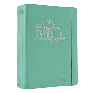 Personalized KJV My Creative Bible Journaling LuxLeather Hardcover Teal