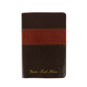 Personalized NIV Every Man's Bible Deluxe Heritage Edition TuTone LeatherLike Brown/Tan