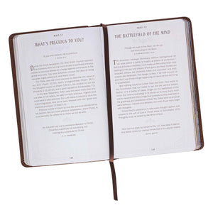 Walking With God Brown Faux Leather Devotional - David Jeremiah