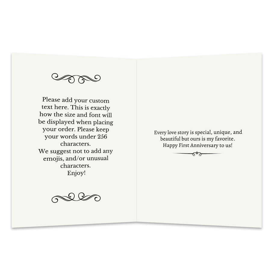 Personalized Anniversary Card for Wife Husband Custom Your Photo Image Upload Your Text Greeting Card