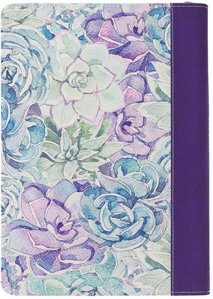 Personalized Journal Everything Beautiful Purple Faux Leather with Zipped Closure - Ecclesiastes 3:11