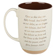 Load image into Gallery viewer, The Lord&#39;s Prayer Matthew 6:9-13 White Ceramic Coffee Mug with Exposed Clay Base
