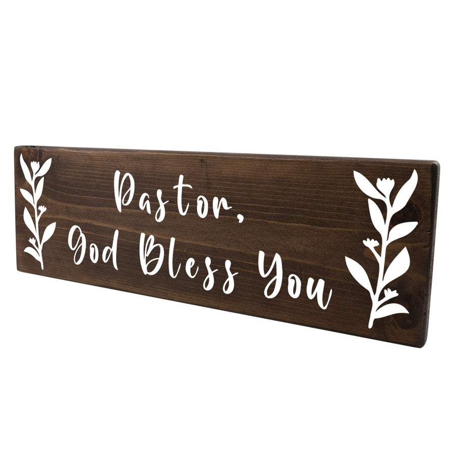 Pastor God Bless You Wood Decor